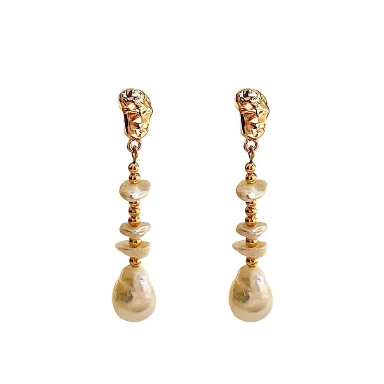 Natural Zhenduo Pearl Earrings Baroque Design - Image 5