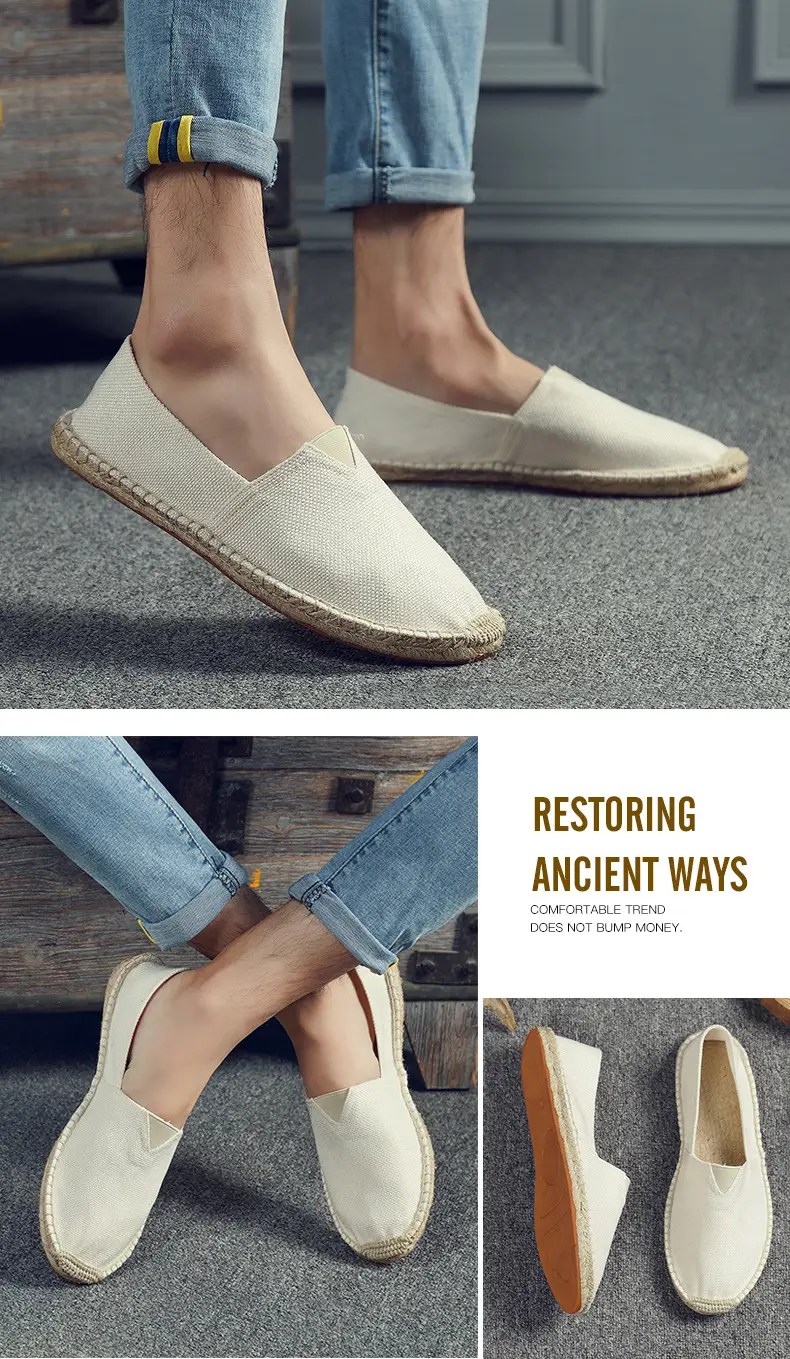 Casual Espadrille Shoes, Handmade, Fashionable and Versatile Straw Shoes, Linen Cloth Shoes, Sweat-Absorbent and Breathable Slip-On Slip-Ons, Cloth Shoes — feature 10