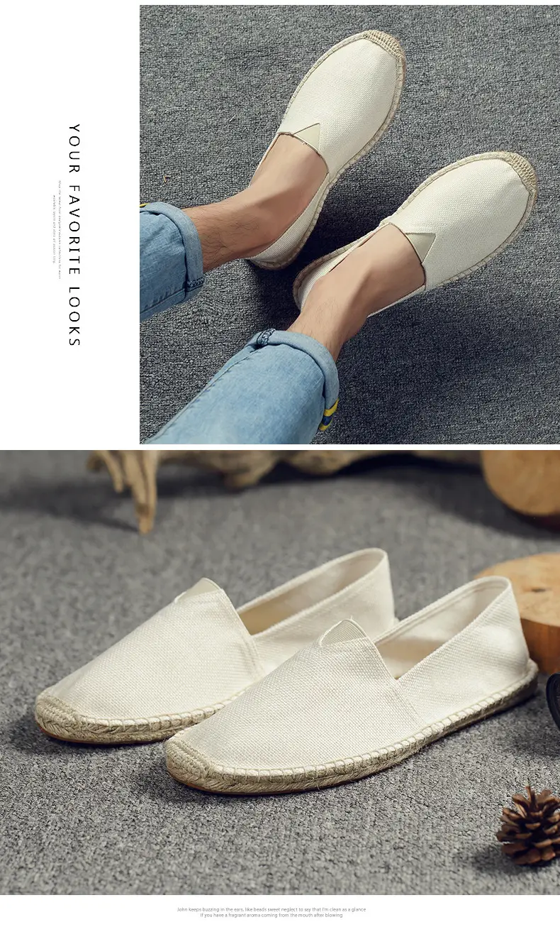 Casual Espadrille Shoes, Handmade, Fashionable and Versatile Straw Shoes, Linen Cloth Shoes, Sweat-Absorbent and Breathable Slip-On Slip-Ons, Cloth Shoes — feature 11