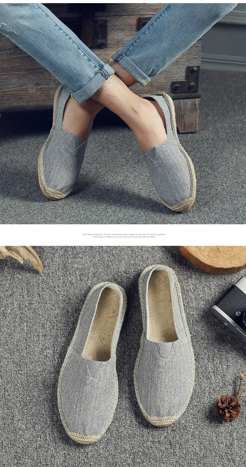 Casual Espadrille Shoes, Handmade, Fashionable and Versatile Straw Shoes, Linen Cloth Shoes, Sweat-Absorbent and Breathable Slip-On Slip-Ons, Cloth Shoes — feature 15