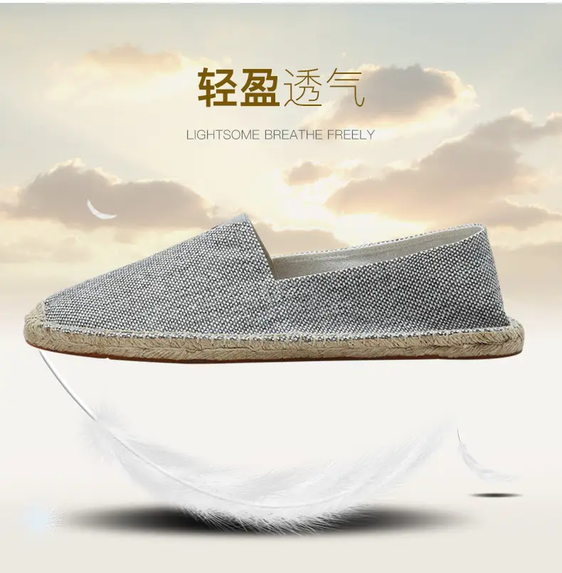 Casual Espadrille Shoes, Handmade, Fashionable and Versatile Straw Shoes, Linen Cloth Shoes, Sweat-Absorbent and Breathable Slip-On Slip-Ons, Cloth Shoes — feature 4