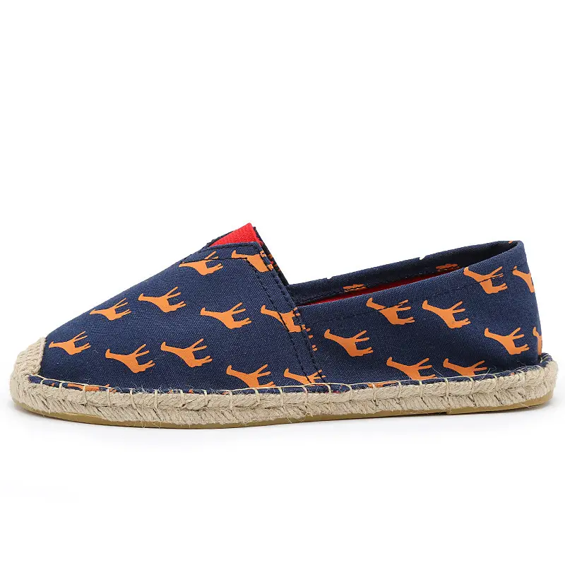 Casual Espadrille Shoes, Handmade, Fashionable and Versatile Straw Shoes, Linen Cloth Shoes, Sweat-Absorbent and Breathable Slip-On Slip-Ons, Cloth Shoes