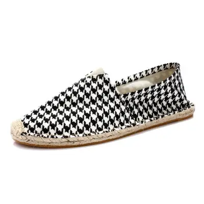 Casual Espadrille Shoes, Handmade, Fashionable and Versatile Straw Shoes, Linen Cloth Shoes, Sweat-Absorbent and Breathable Slip-On Slip-Ons, Cloth Shoes