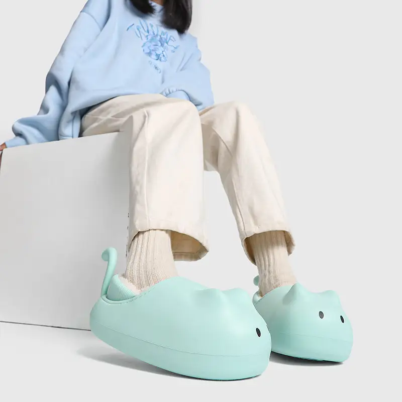Personalized outdoor soft-soled cotton-padded shoes women's height increasing 2023 new fleece-lined thickened cotton slippers warm women's shoes - Image 6