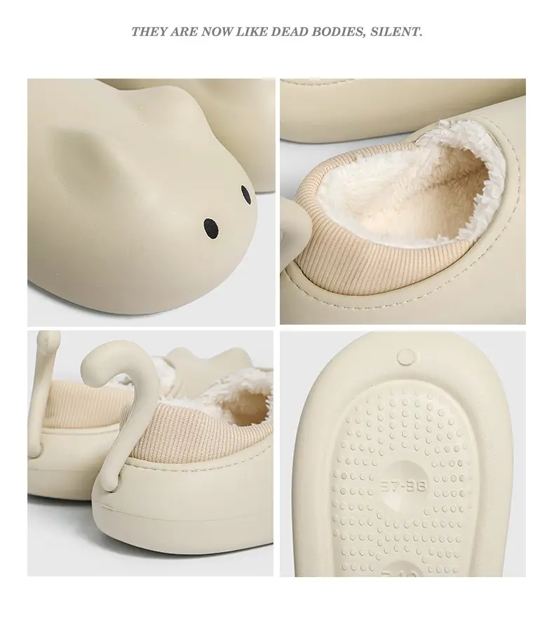 Personalized outdoor soft-soled cotton-padded shoes women's height increasing 2023 new fleece-lined thickened cotton slippers warm women's shoes — feature 15