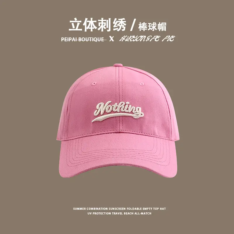 Women Korean Embroidered Beige Cap — feature 11