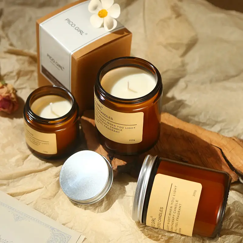 Brown Atmosphere Aromatherapy Candle, Long-Lasting Fragrance, Birthday Gift, Soy Wax Essential Oil Fragrance, Indoor Smoke-Free