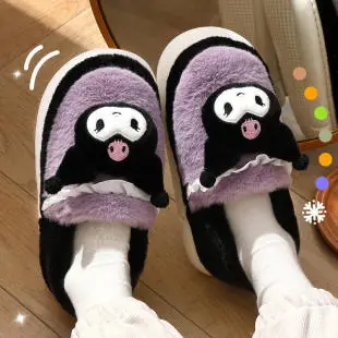 Cotton slippers men's winter bag heel 2023 new indoor home home home thick bottom non-slip fleece-lined warm cotton shoes men — feature 10