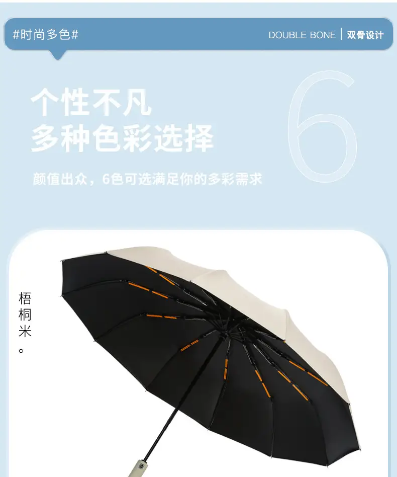 24 Bone Double Dragon Umbrella Sun Shade UV Protection — feature 20