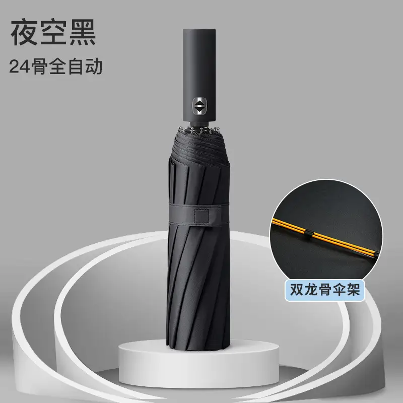 24 Bone Double Dragon Umbrella Sun Shade UV Protection - Image 2