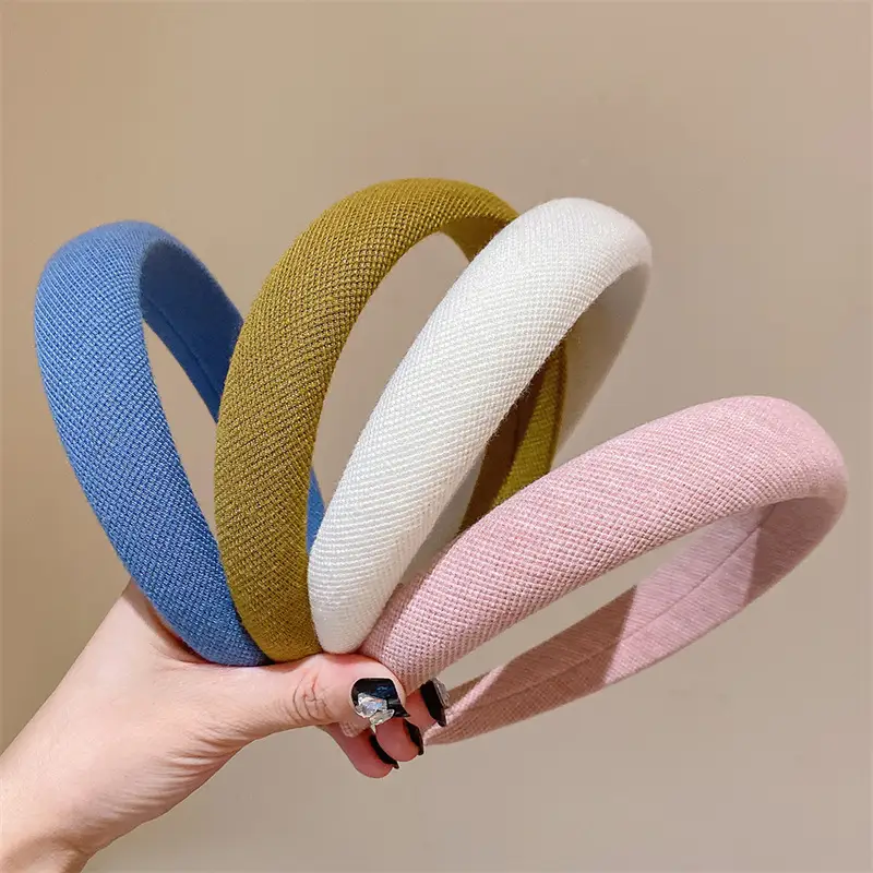 Autumn Winter Wool Plaid Hair Band for Women - Image 2