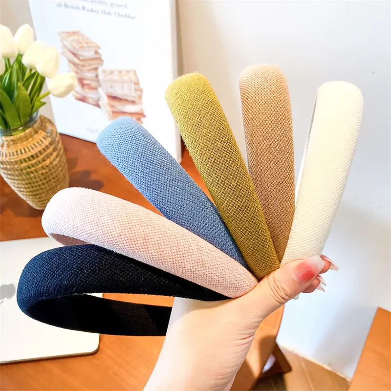 Autumn Winter Wool Plaid Hair Band for Women - Image 5