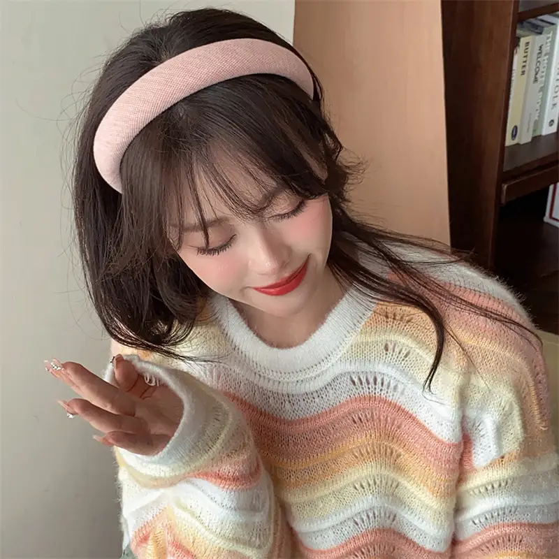 Autumn Winter Wool Plaid Hair Band for Women — feature 11