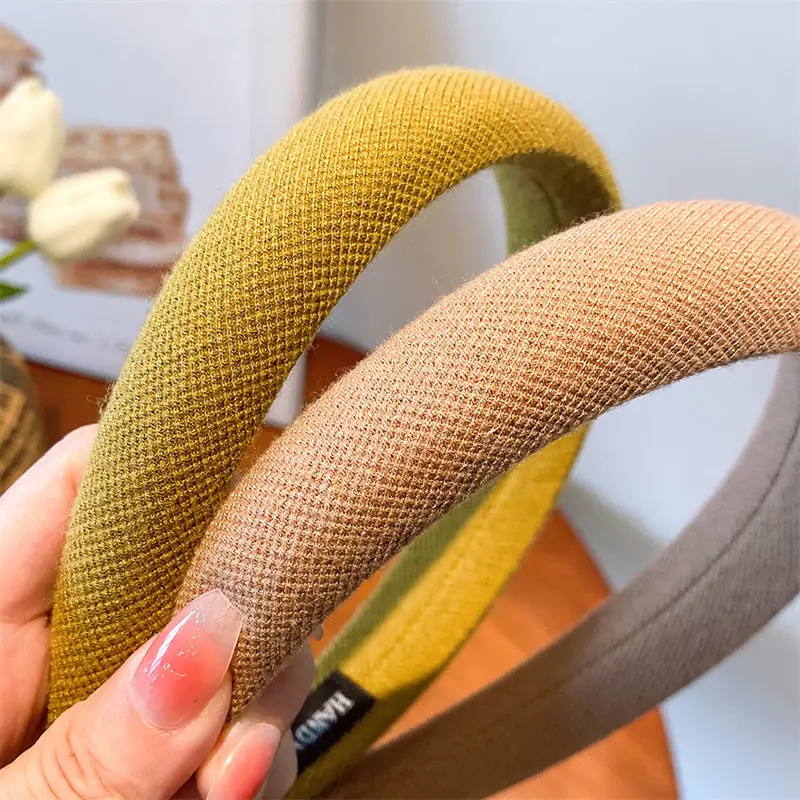 Autumn Winter Wool Plaid Hair Band for Women — feature 12