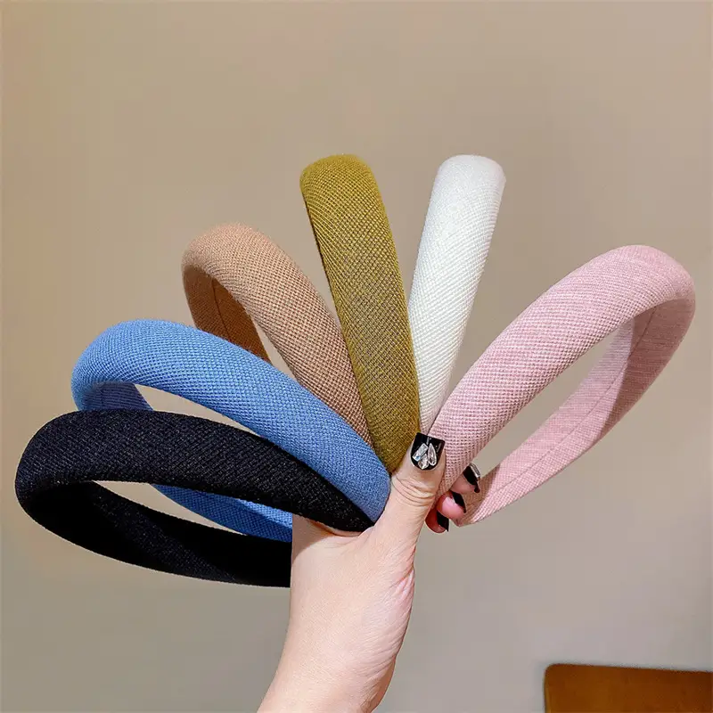 Autumn Winter Wool Plaid Hair Band for Women — feature 3