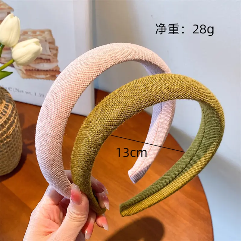 Autumn Winter Wool Plaid Hair Band for Women — feature 5