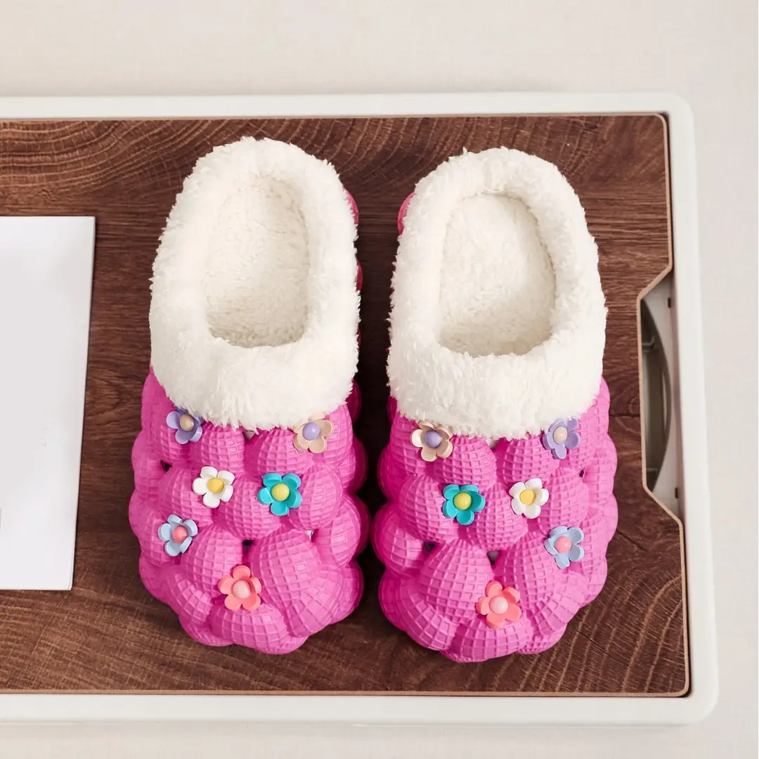 Winter Non-Slip Wear-Resistant Thick-Soled Cotton Slippers for Women to Wear Outside Home Woolen Cotton Slippers Indoor Couple Bag Heel Warm Cotton Shoes - Image 6