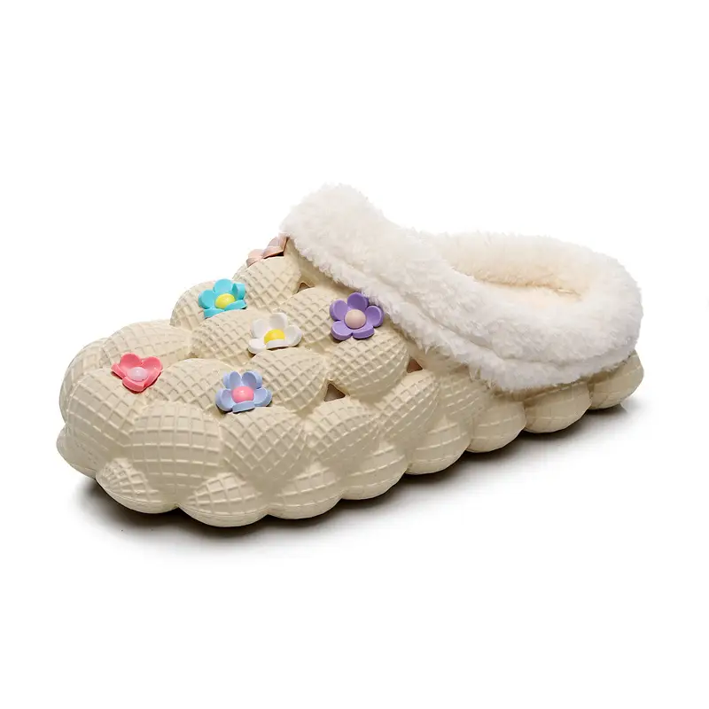 Winter Non-Slip Wear-Resistant Thick-Soled Cotton Slippers for Women to Wear Outside Home Woolen Cotton Slippers Indoor Couple Bag Heel Warm Cotton Shoes - Image 9