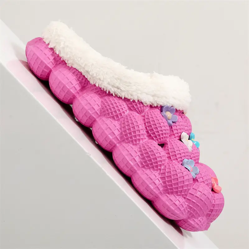 Winter Non-Slip Wear-Resistant Thick-Soled Cotton Slippers for Women to Wear Outside Home Woolen Cotton Slippers Indoor Couple Bag Heel Warm Cotton Shoes — feature 9