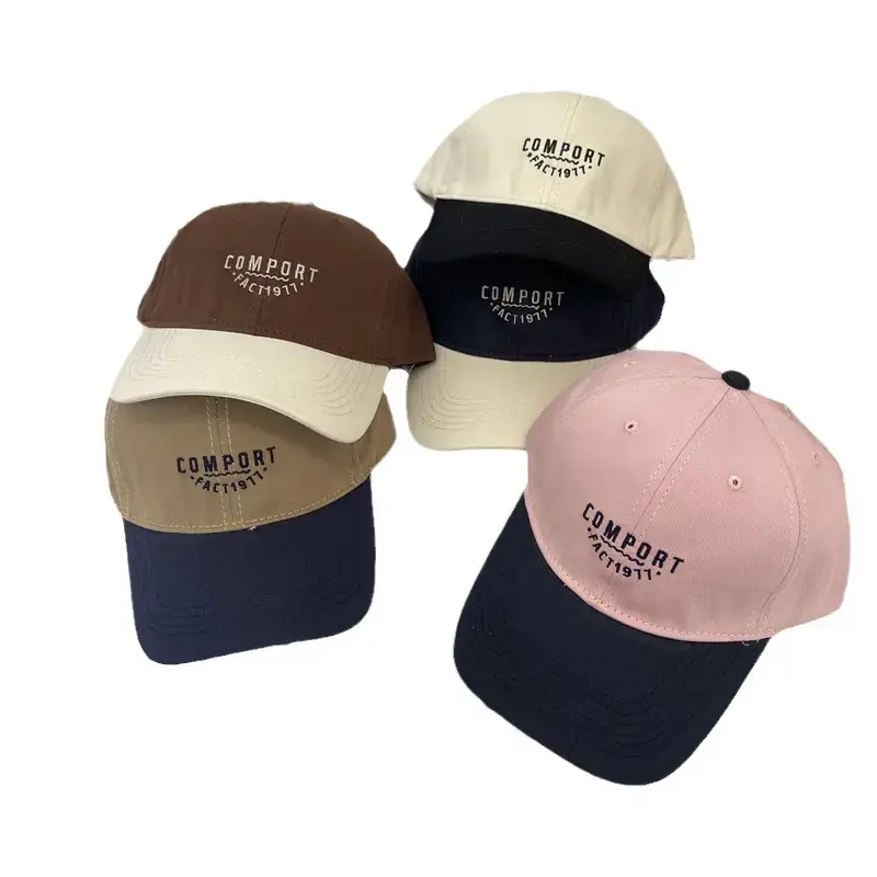 Women Cotton Peaked Cap Comfort Text Pink Black - Image 10