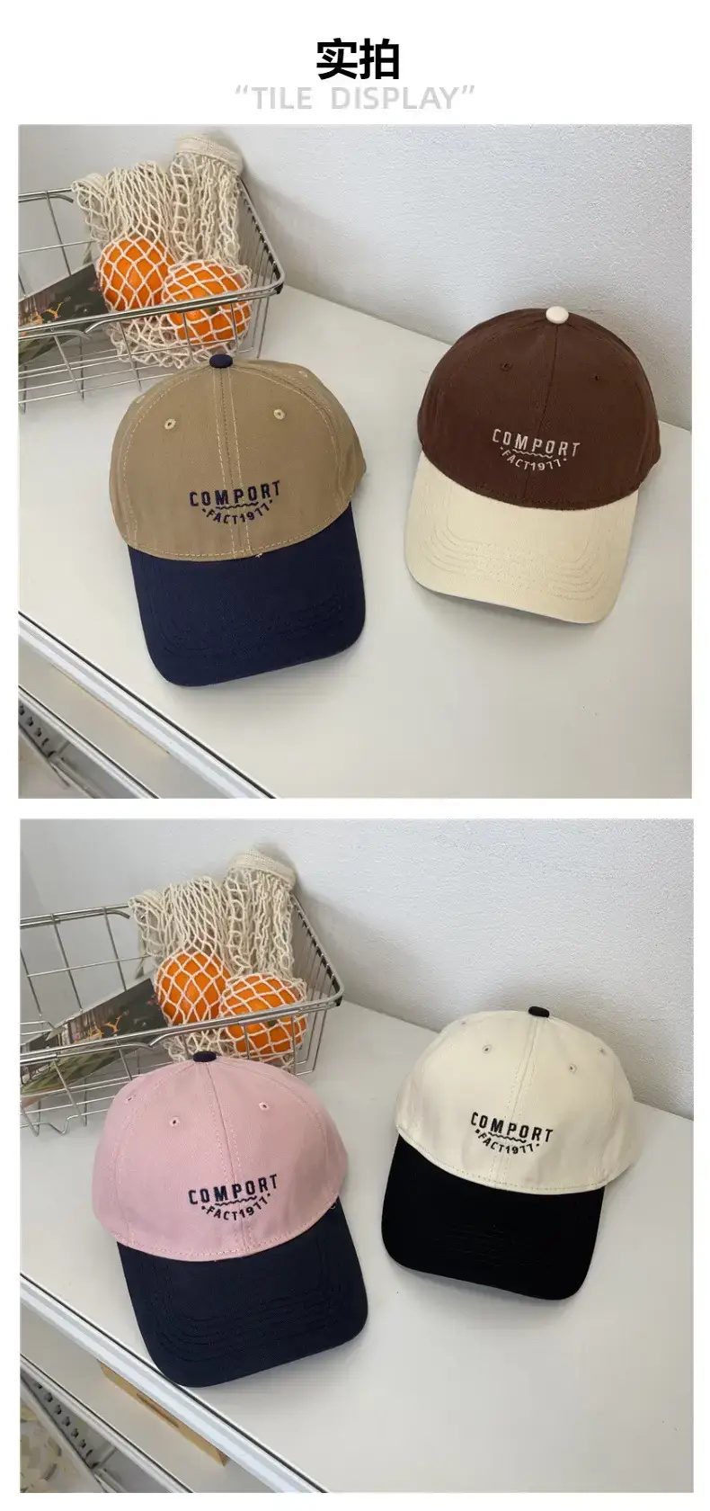 Women Cotton Peaked Cap Comfort Text Pink Black — feature 3