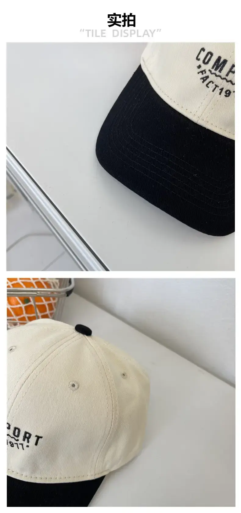 Women Cotton Peaked Cap Comfort Text Pink Black — feature 4