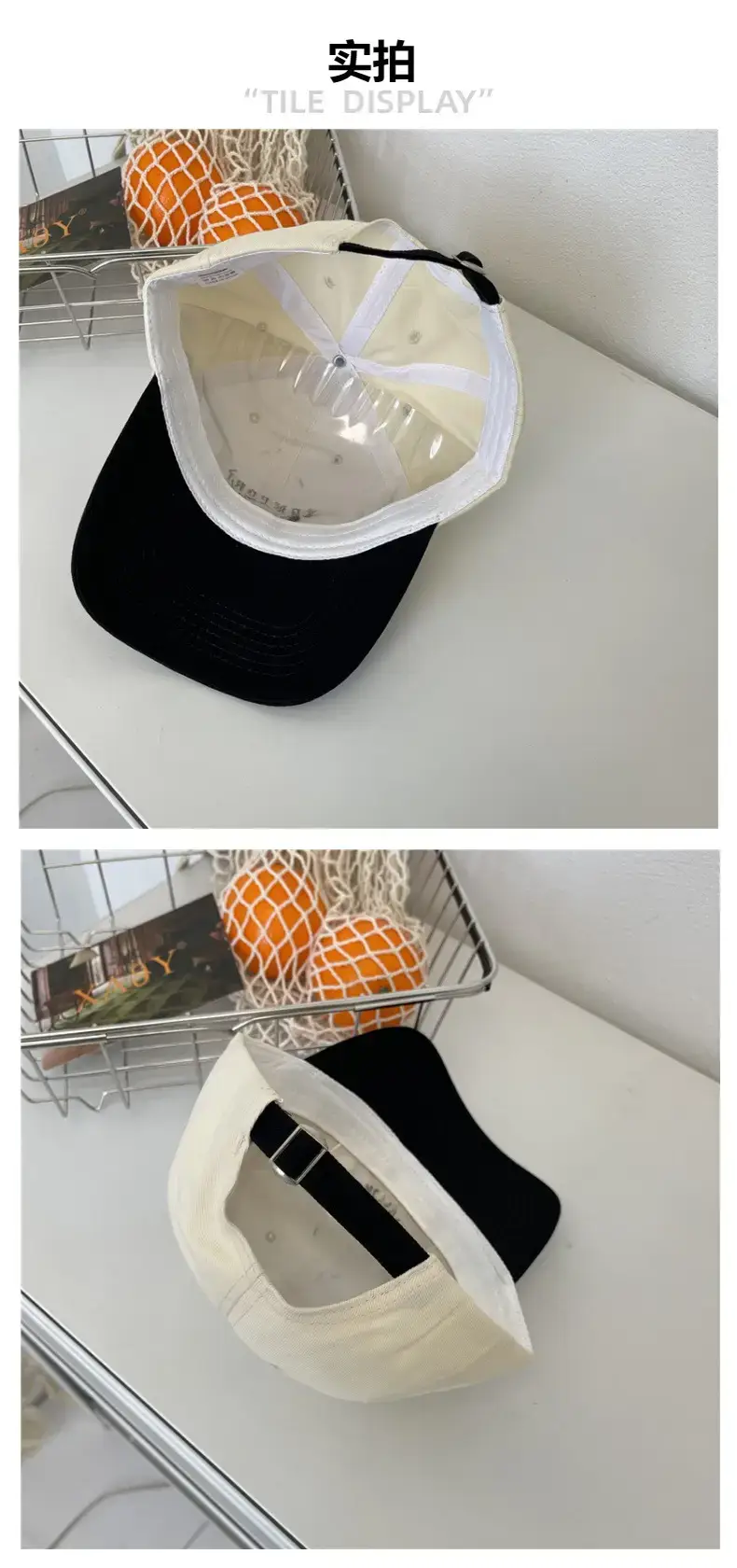 Women Cotton Peaked Cap Comfort Text Pink Black — feature 5