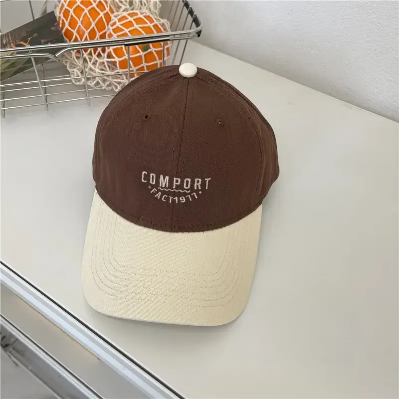 Women Cotton Peaked Cap Comfort Text Pink Black - Image 4