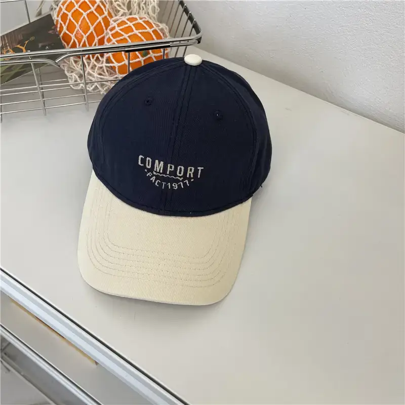 Women Cotton Peaked Cap Comfort Text Pink Black - Image 5