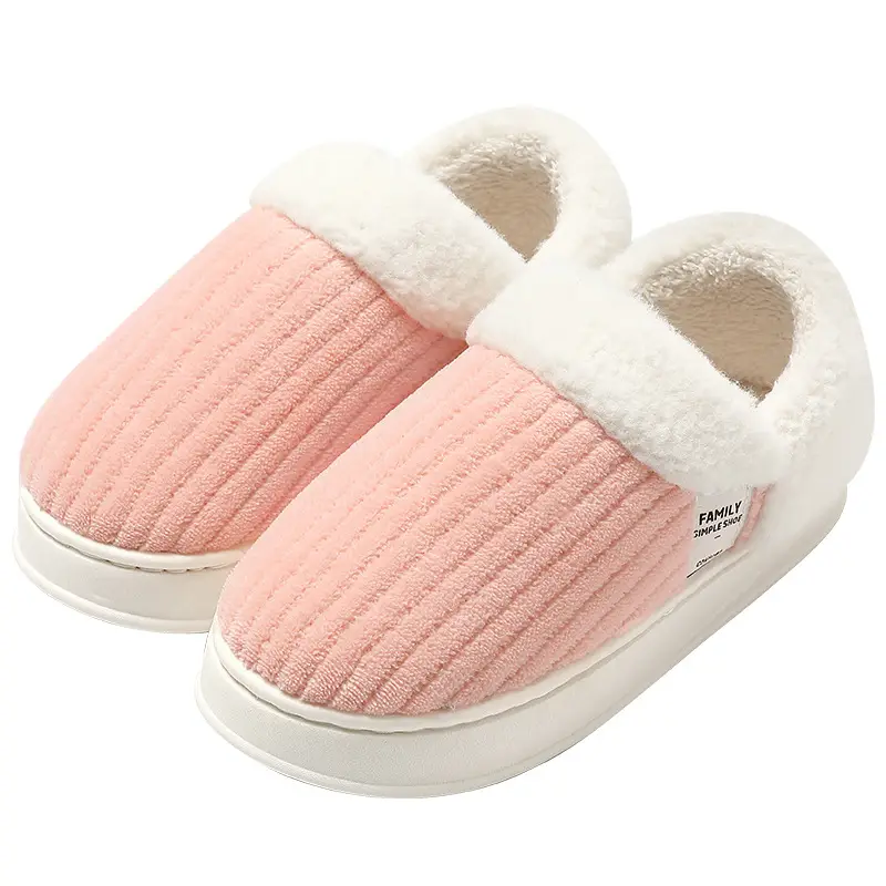 Women's cotton slippers winter 2023 new indoor home bag heel warm plush simple confinement cotton shoes winter - Image 7