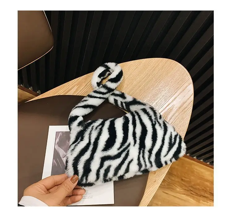 Leopard Print Plush Shoulder Bag for Women — feature 12