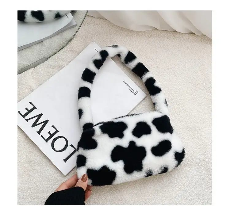 Leopard Print Plush Shoulder Bag for Women — feature 24