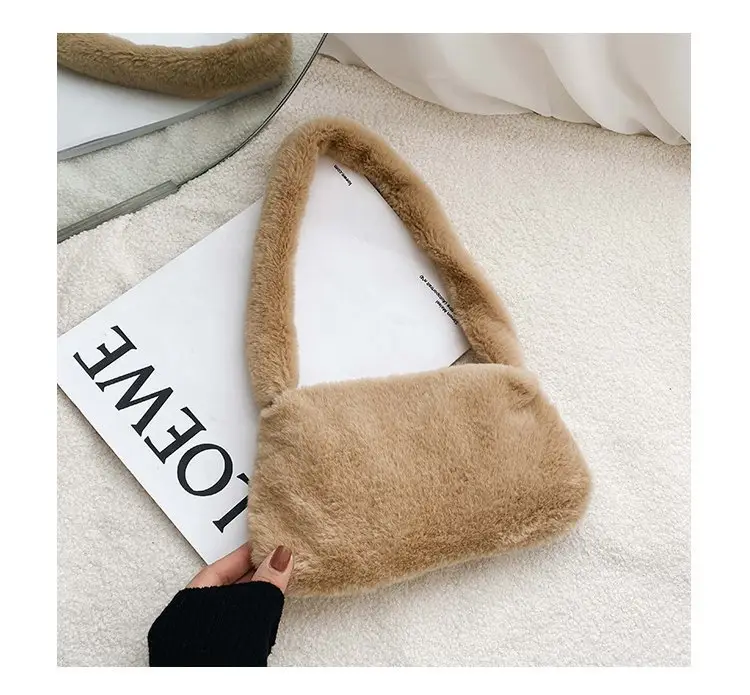 Leopard Print Plush Shoulder Bag for Women — feature 27