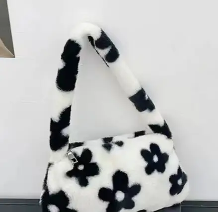 Leopard Print Plush Shoulder Bag for Women — feature 28