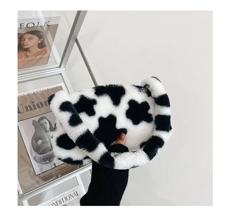 Leopard Print Plush Shoulder Bag for Women — feature 29