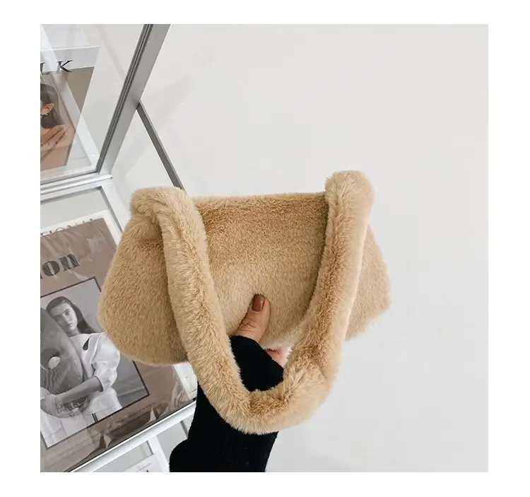 Leopard Print Plush Shoulder Bag for Women — feature 32
