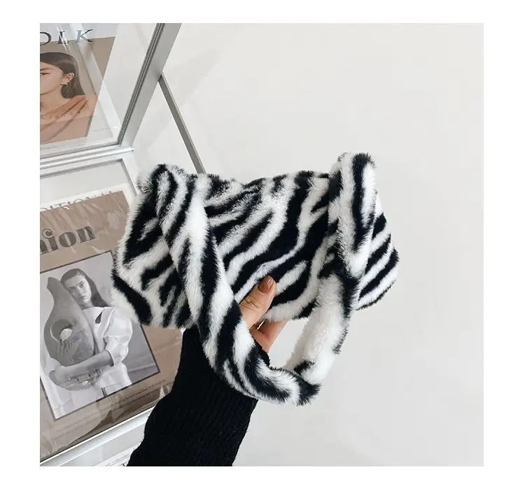 Leopard Print Plush Shoulder Bag for Women — feature 36
