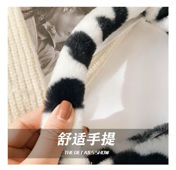 Leopard Print Plush Shoulder Bag for Women — feature 6