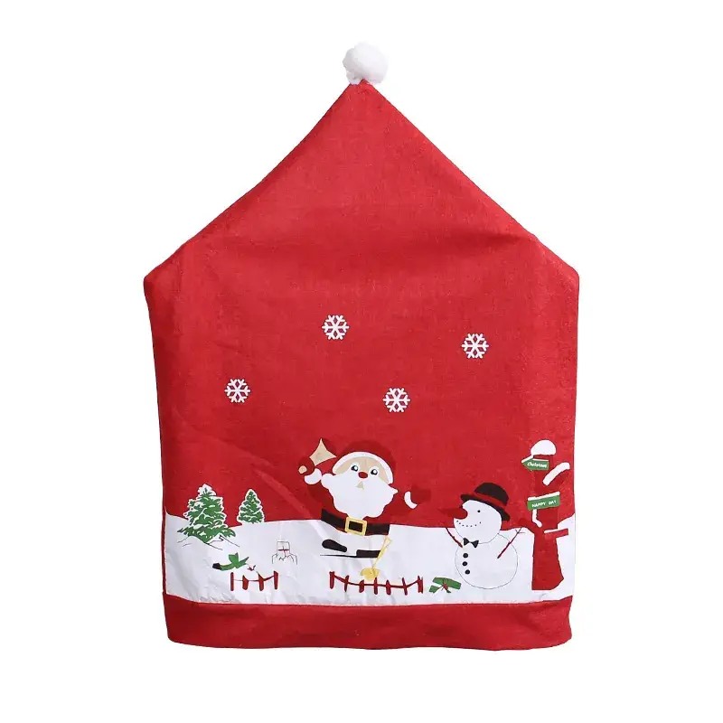 Cute Santa Claus Red Chair Covers 2025 Non-Woven - Image 6