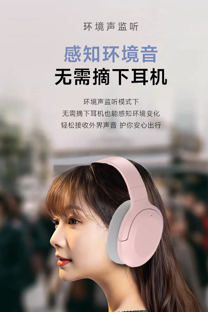 Over-Ear Wireless Bluetooth Headphones Black — feature 11
