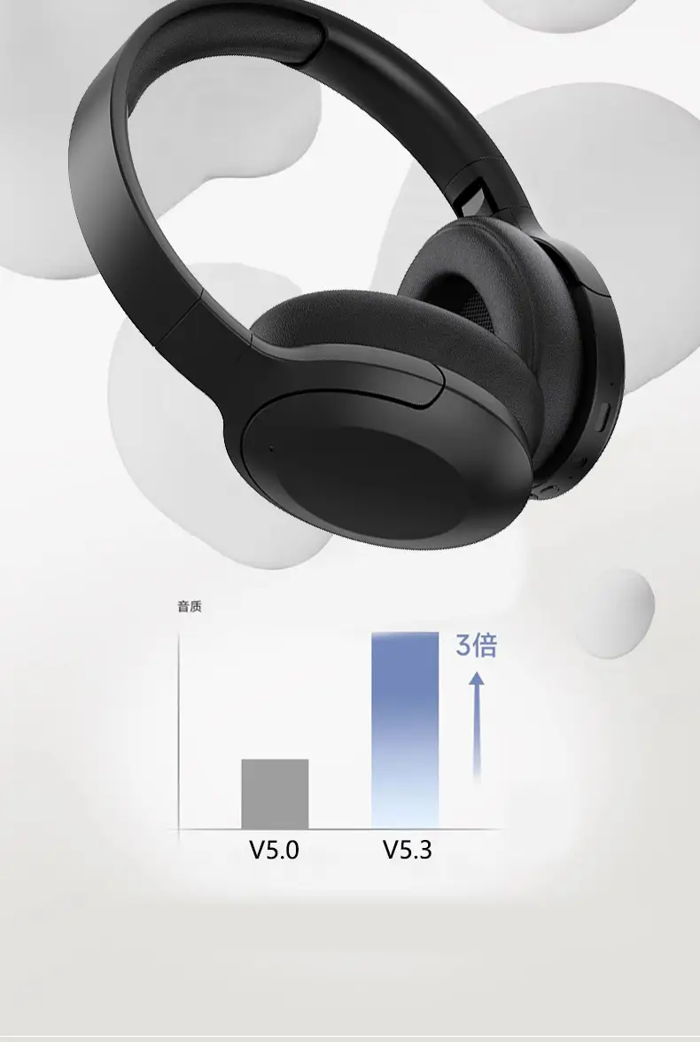 Over-Ear Wireless Bluetooth Headphones Black — feature 7