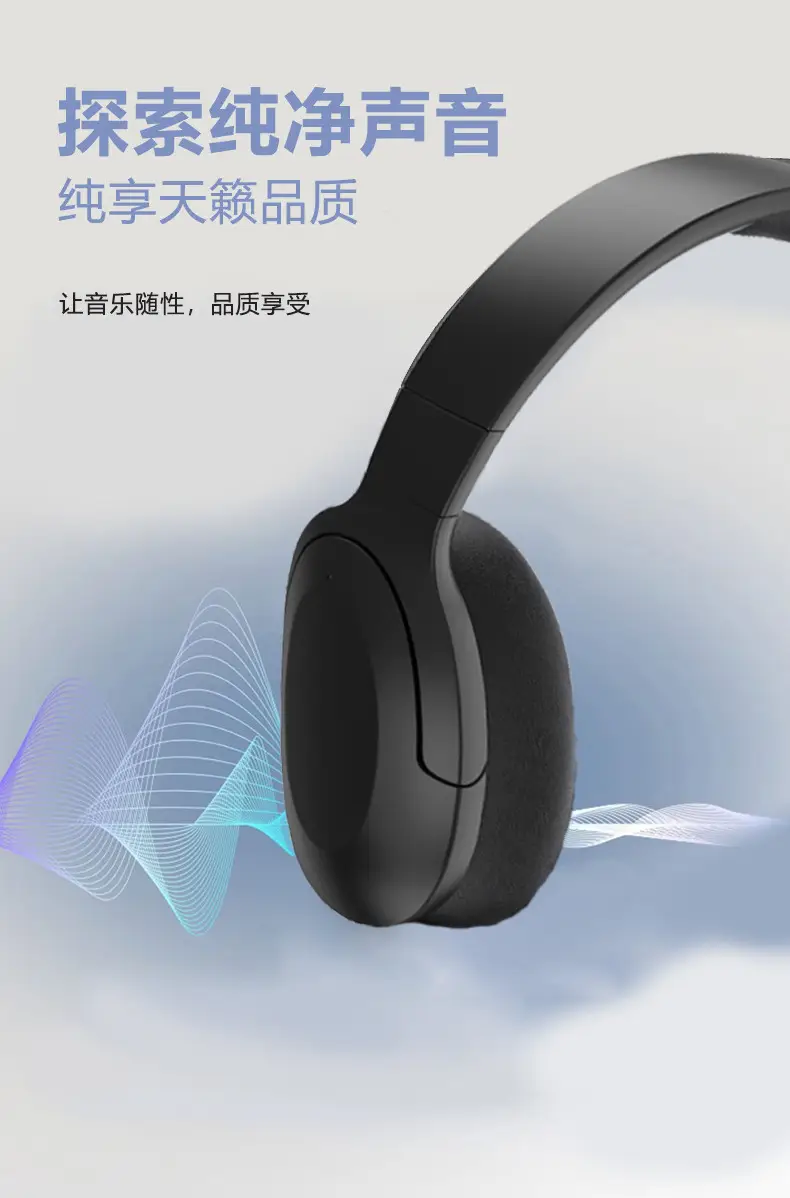 Over-Ear Wireless Bluetooth Headphones Black — feature 8