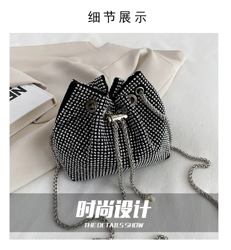 High-End Chain Crossbody Bag with Drawstring Closure — feature 3