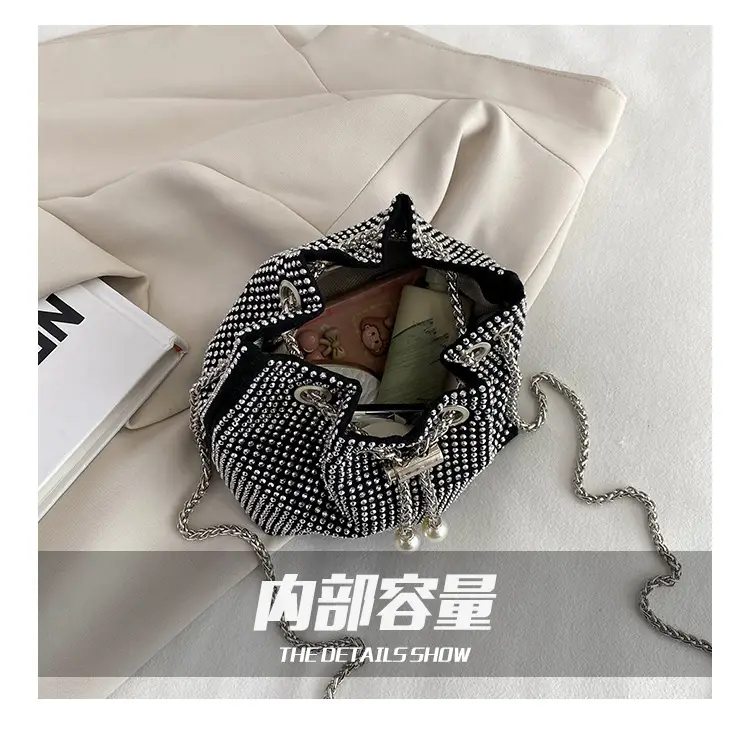 High-End Chain Crossbody Bag with Drawstring Closure — feature 7