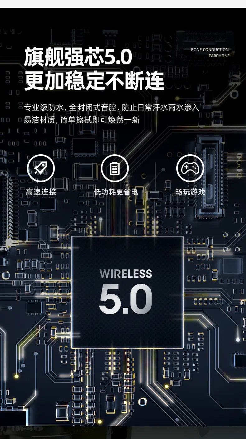 New Private Model Air Conduction Wireless Bluetooth Headset, Ear-Mounted, Non-In-Ear, Dust-Proof, Sweat-Proof, Painless, Wearable Sports — feature 10