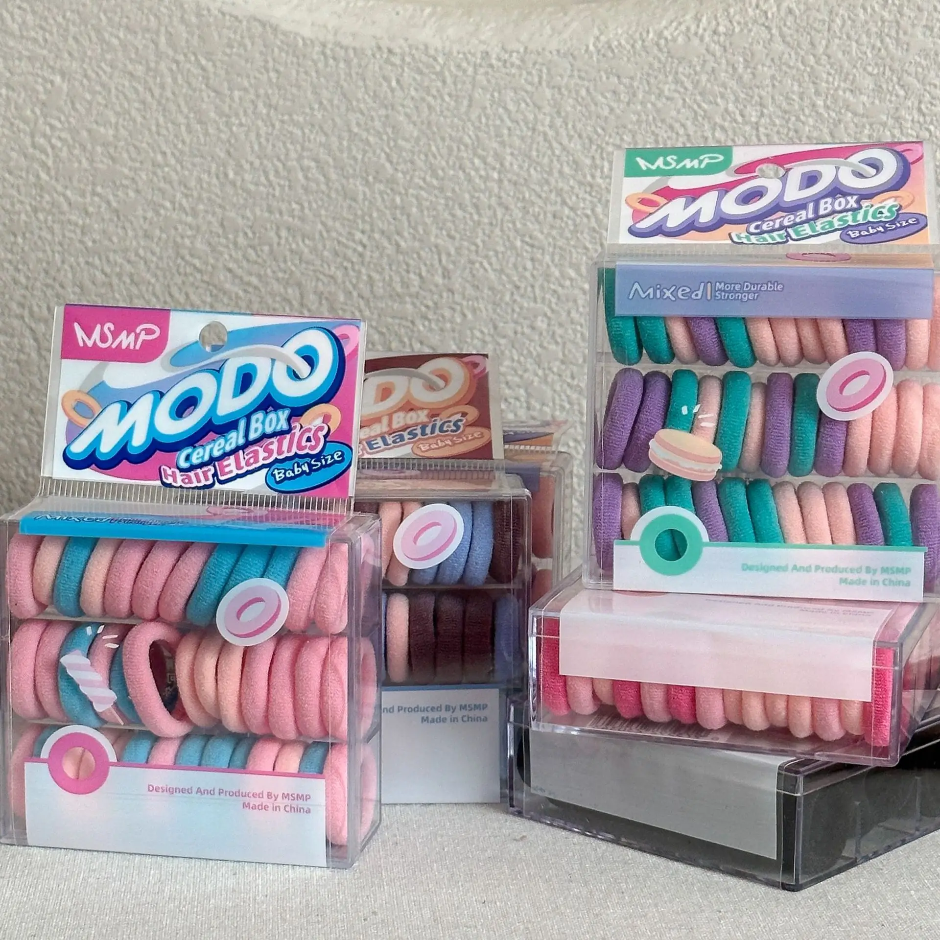 40 Pack of Colorful Rubber Hair Ties for Girls