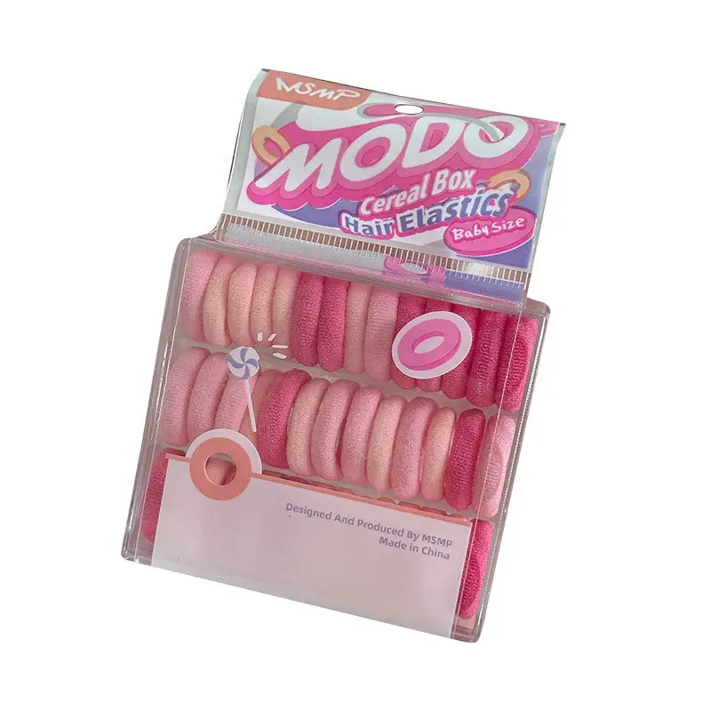 40 Pack of Colorful Rubber Hair Ties for Girls