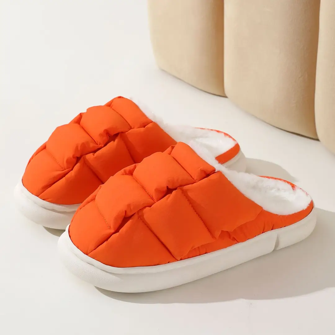 temu floor slippers corduroy non-slip home shoes in stock one-piece delivery warm toe couple warm cotton shoes