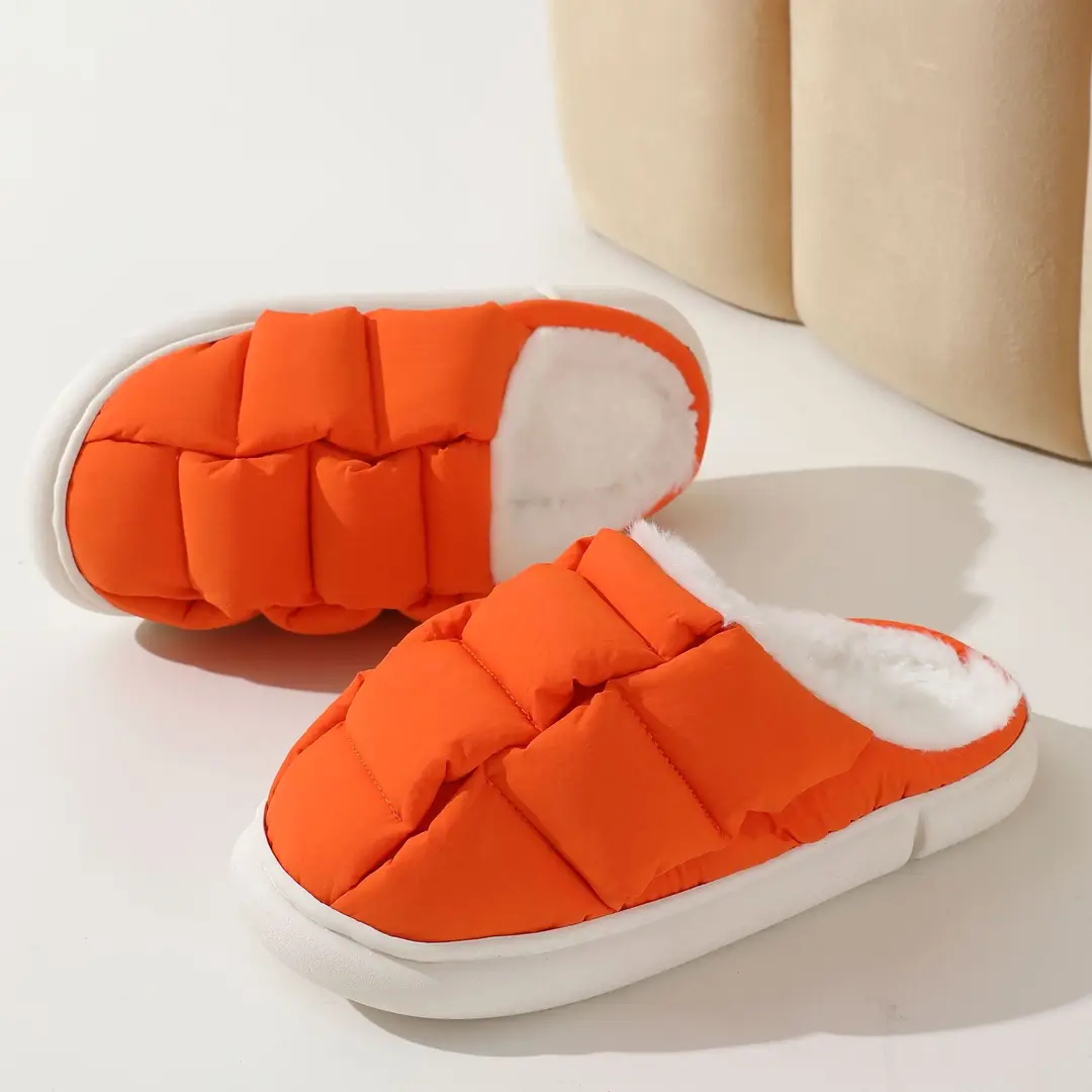 temu floor slippers corduroy non-slip home shoes in stock one-piece delivery warm toe couple warm cotton shoes