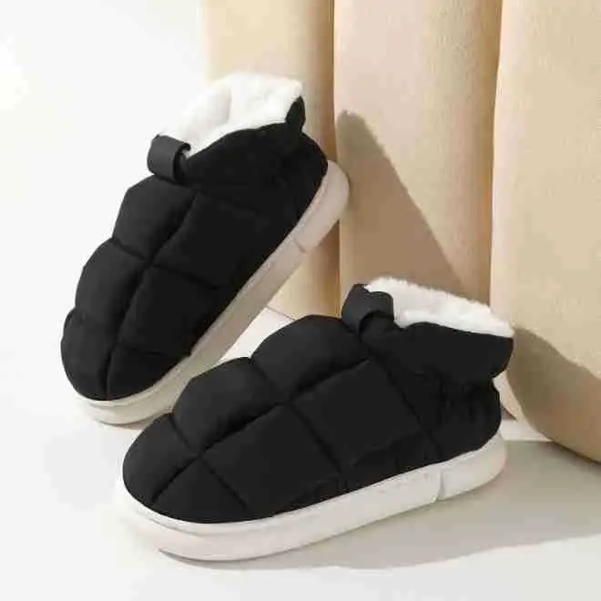 temu floor slippers corduroy non-slip home shoes in stock one-piece delivery warm toe couple warm cotton shoes — feature 10